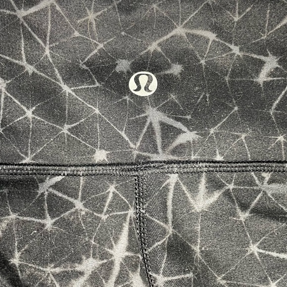 Lululemon Leggings Womens 4 Wunder Under Crop II Full-On Luon Star Crushed Gym - Picture 8 of 9
